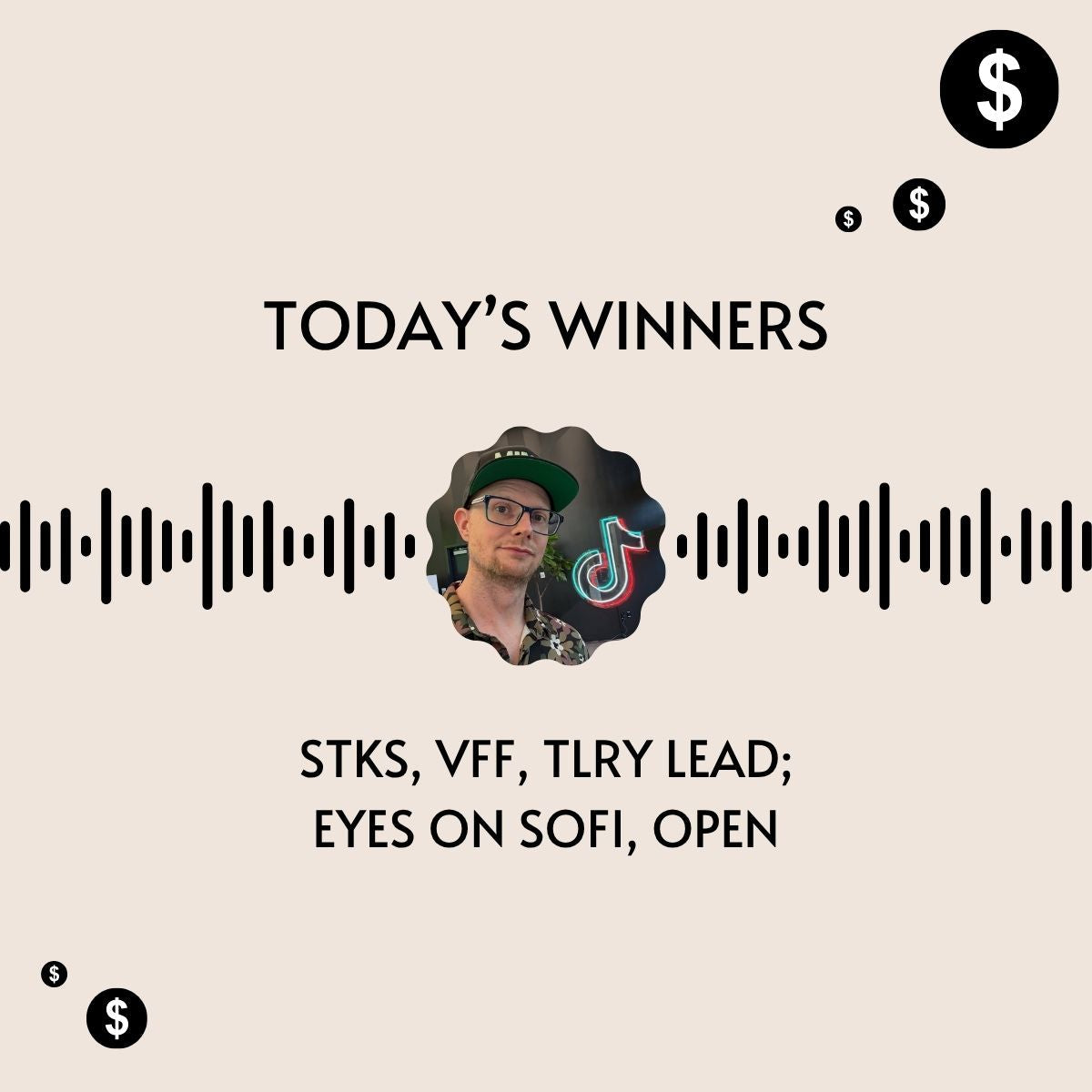 Today’s Winners & Watchlist: STKS, VFF, TLRY Lead; Eyes on SOFI, OPEN